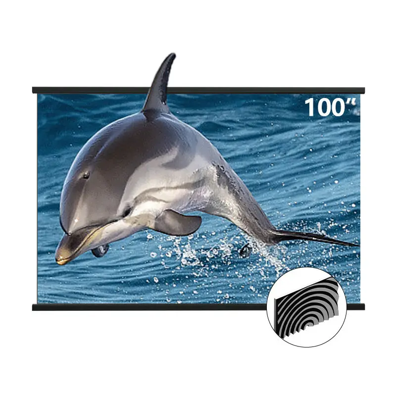 New 100 Inch Long Throw Projector Screen 3D ALR 90% Fresnel 4K Cinema Manual Wall-mounted Projector Screen
New 100 Inch Long Throw Projector Screen 3D ALR 90% Fresnel 4K Cinema Manual Wall-mounted Projector Screen