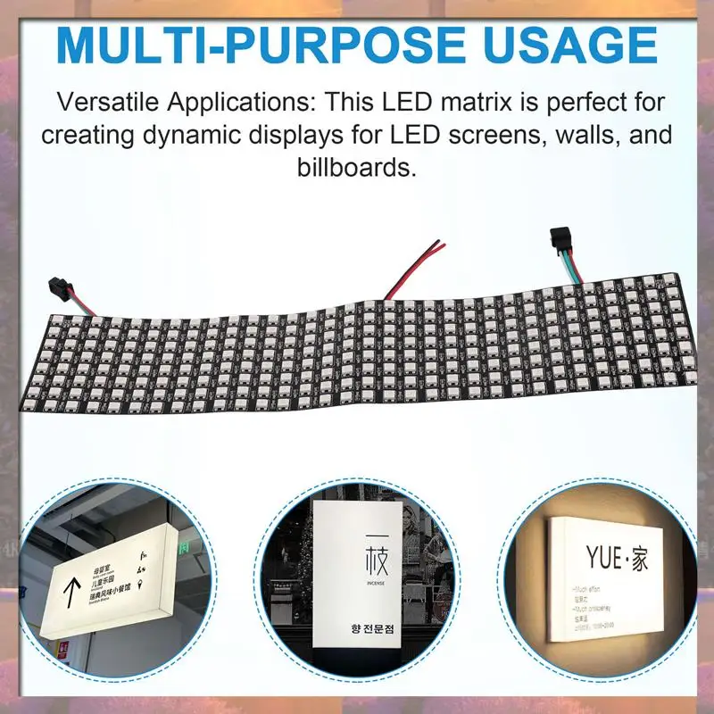 Top Sale WS2812 RGB LED Matrix Panel Individually Addressable Flexible For Video Display, DC5V (8X32)
Top Sale WS2812 RGB LED Matrix Panel Individually Addressable Flexible For Video Display, DC5V (8X32)