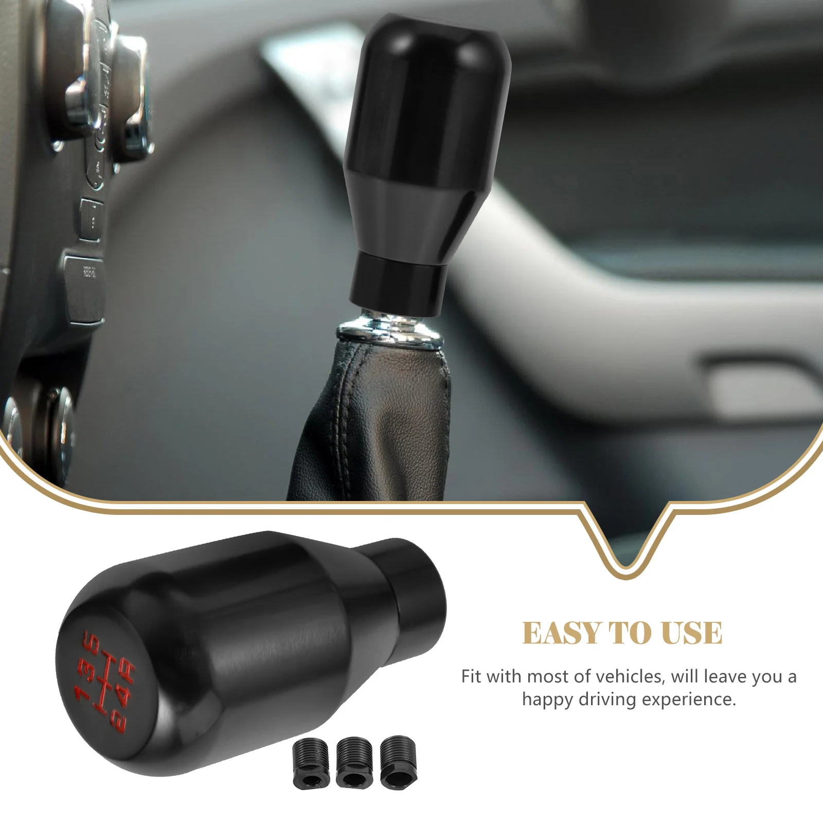 5 speed Manual Gear Shifting Knob Black Color Car Replacement Lever Handle Smooth Head Car Parts
5 speed Manual Gear Shifting Knob Black Color Car Replacement Lever Handle Smooth Head Car Parts