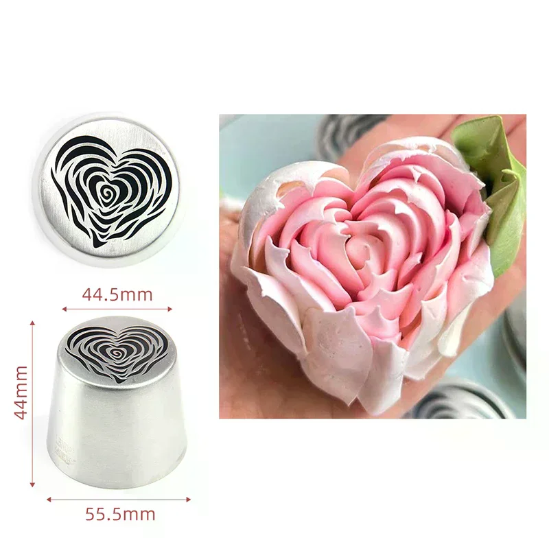 Utensils Baking Cake Tool Stainless Steel XL Heart Rose Flower Pattern Russian Icing Tip Marshmallow Piping Nozzle Decorating
Utensils Baking Cake Tool Stainless Steel XL Heart Rose Flower Pattern Russian Icing Tip Marshmallow Piping Nozzle Decorating