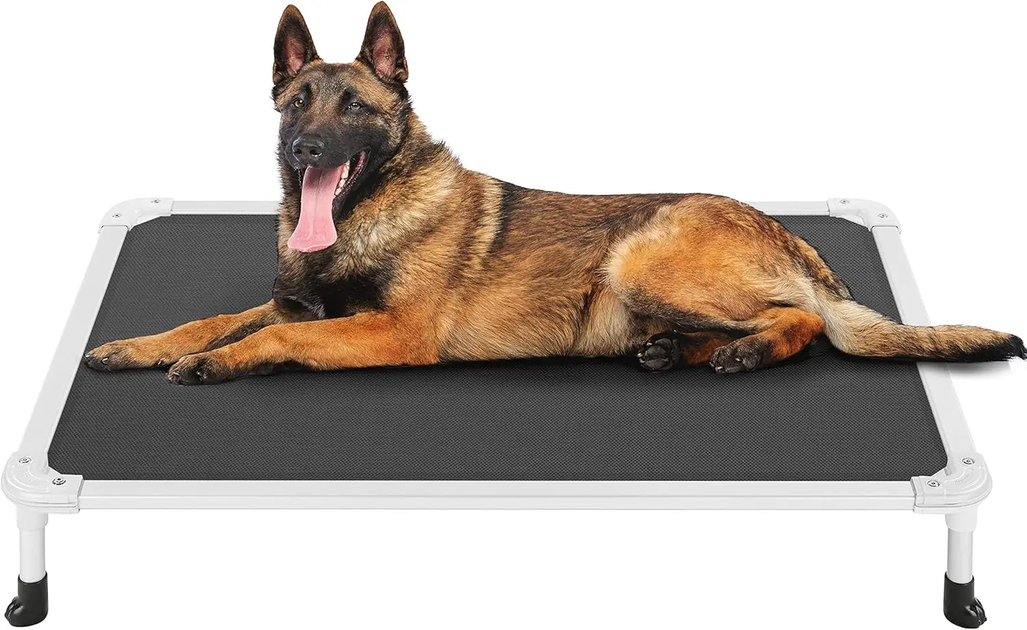 Elevated Dog Bed with Chew-Proof Mesh, Silver Aluminum Frame, 42x31 inch
Elevated Dog Bed with Chew-Proof Mesh, Silver Aluminum Frame, 42x31 inch