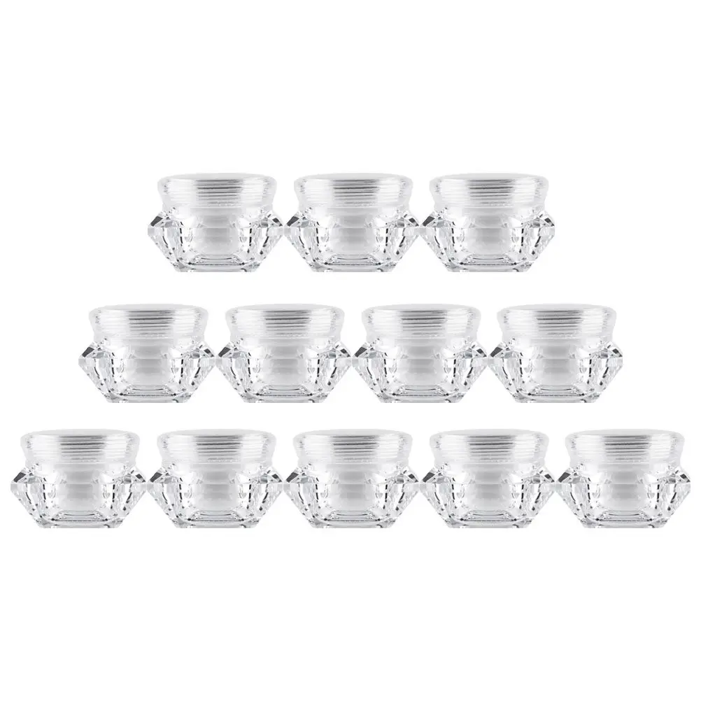 Набор из 12 портативных пластиковых баночек для крема (10 г) с алмазным дизайном, пустые контейнеры для путешествий, компактные емкости для уходовых средств
Набор из 12 портативных пластиковых баночек для крема (10 г) с алмазным дизайном, пустые контейнеры для путешествий, компактные емкости для уходовых средств