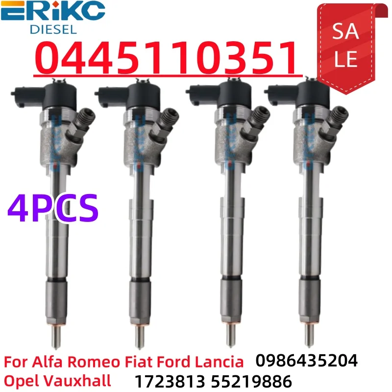 4PC 0445110351 Auto injector Nozzle Diesel Inyector 0986435204 Fuel Common Rail Injector 0445 110 351 For Bosch fiat
4PC 0445110351 Auto injector Nozzle Diesel Inyector 0986435204 Fuel Common Rail Injector 0445 110 351 For Bosch fiat