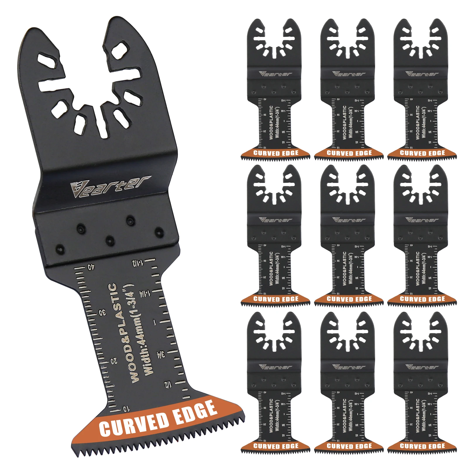 3/10PCS Vearter 44mm Curved Edge Oscillating Multi Tool Blades, HCS Cutting Saw Blades Suitable For Wood And Plastic Materials
3/10PCS Vearter 44mm Curved Edge Oscillating Multi Tool Blades, HCS Cutting Saw Blades Suitable For Wood And Plastic Materials