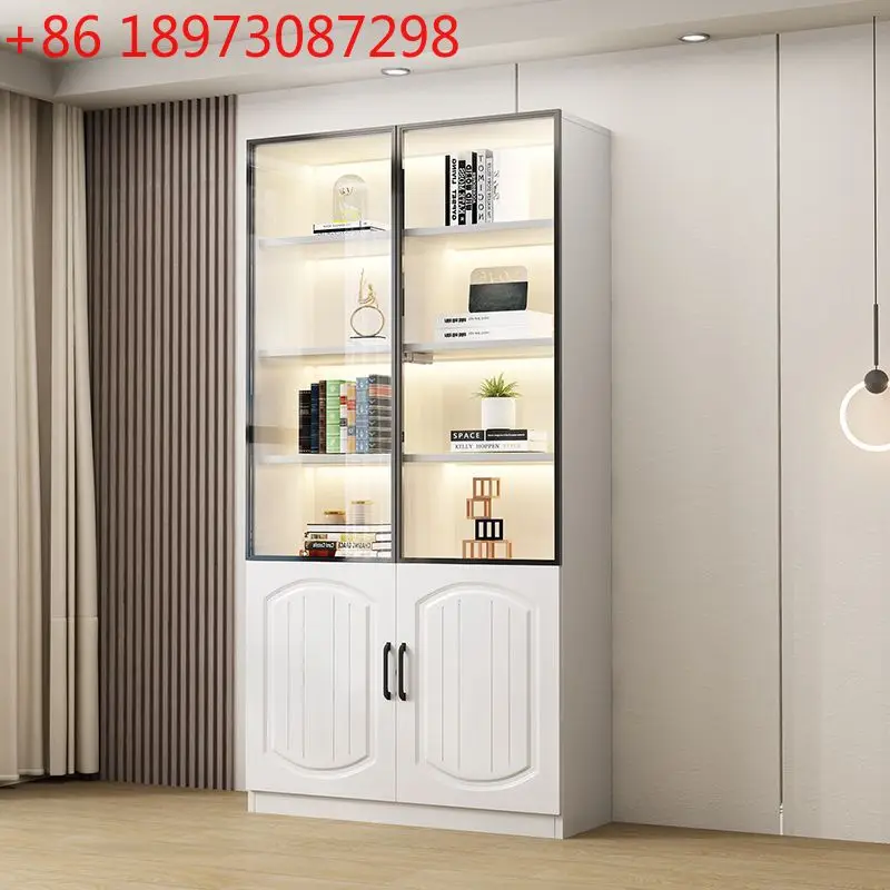 Household glass door display cabinet against the wall Living room storage figure cabinet
Household glass door display cabinet against the wall Living room storage figure cabinet