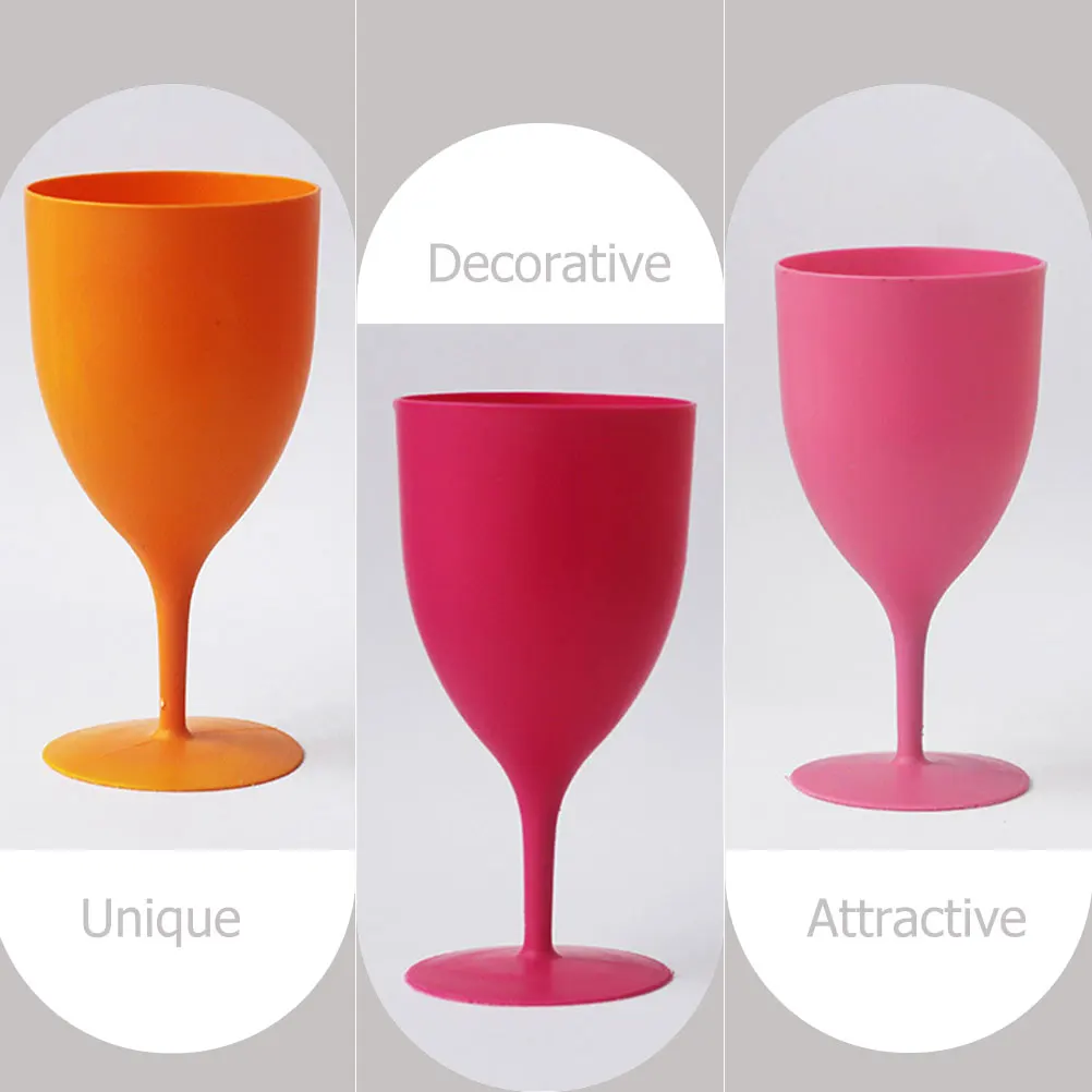 6 Pcs Red Wine Glass Plastic Glasses Goblet Cups Party Sparkling Colorful Goblets for Drinking Themed
6 Pcs Red Wine Glass Plastic Glasses Goblet Cups Party Sparkling Colorful Goblets for Drinking Themed