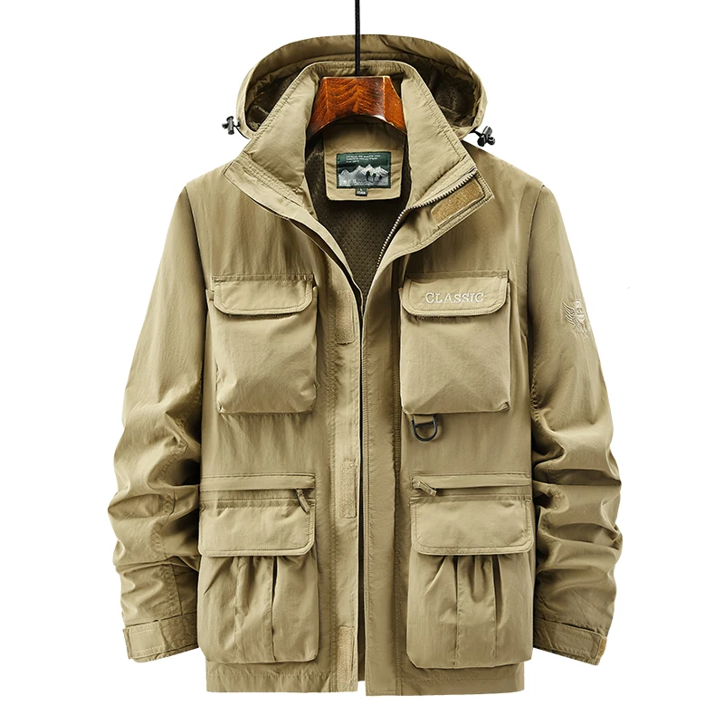 Men's Casual Outdoor Jacket New Loose Multi Pocket Men Interchange Jacket Hooded Men's Camp Fashionable High Quality Jacket
Men's Casual Outdoor Jacket New Loose Multi Pocket Men Interchange Jacket Hooded Men's Camp Fashionable High Quality Jacket