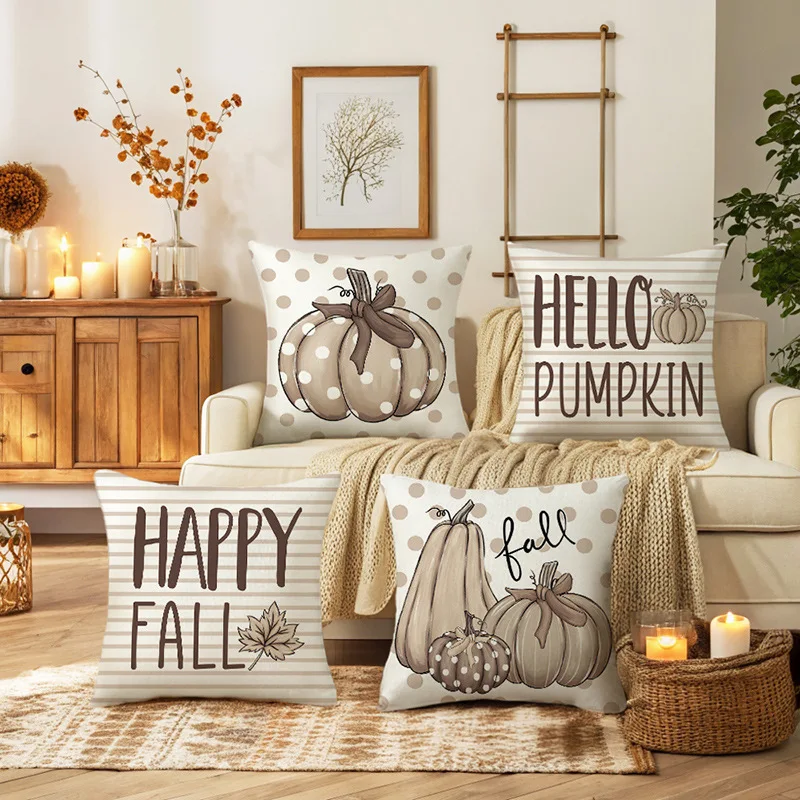 Harvest Festival Pumpkin Print Pillow Case Thanksgiving Festival Decoration Sofa Pillow Case Bedroom Bedside Cushion Cover 
Harvest Festival Pumpkin Print Pillow Case Thanksgiving Festival Decoration Sofa Pillow Case Bedroom Bedside Cushion Cover