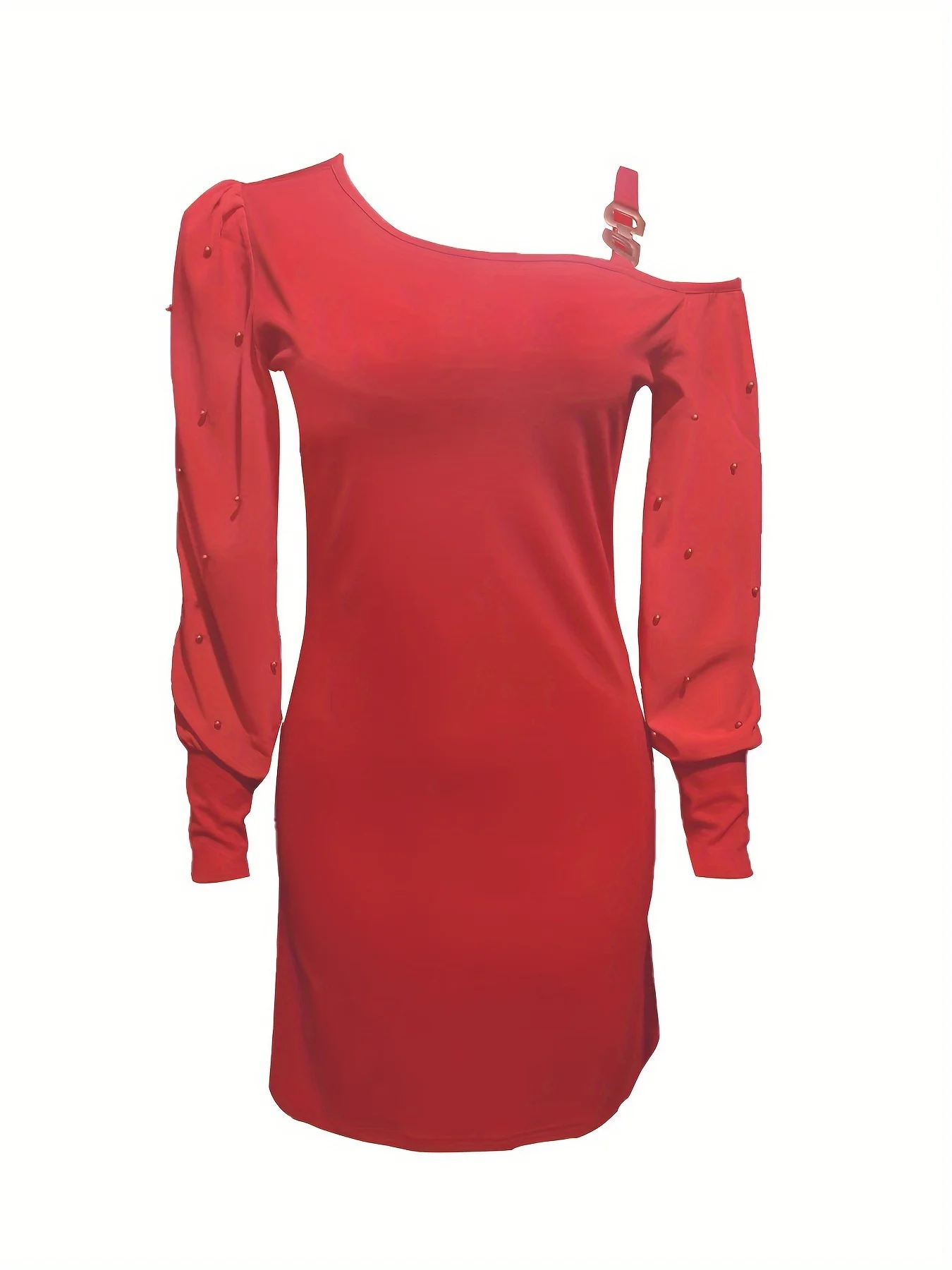 Women's Long Sleeved Cold Shoulder Bodycon Dress Stud Detail and Buckle Design Stylish Dress
Women's Long Sleeved Cold Shoulder Bodycon Dress Stud Detail and Buckle Design Stylish Dress