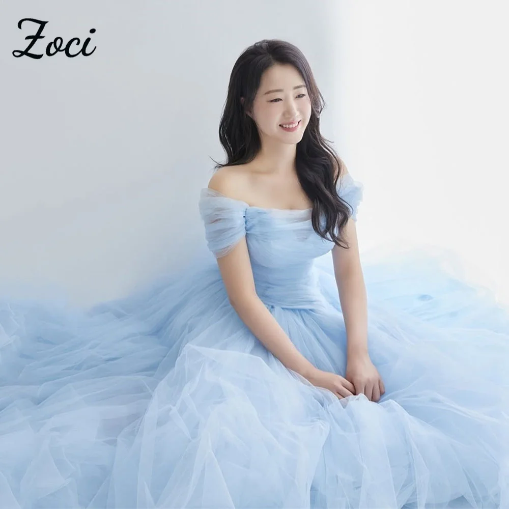 Zoci Elegant Sweetheart Korea Wedding Dresses Sky Blue Off Shoulder Customized Photos Shoot Dress A Line Bride Reception Dress
Zoci Elegant Sweetheart Korea Wedding Dresses Sky Blue Off Shoulder Customized Photos Shoot Dress A Line Bride Reception Dress