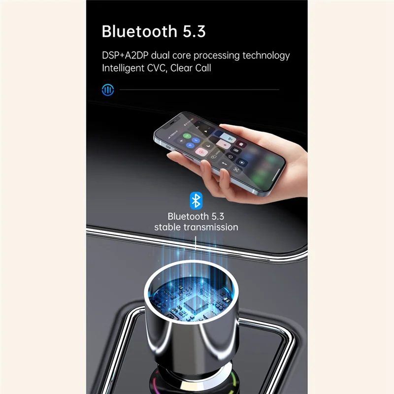 A67I Bc88 Автомобильный Bluetooth 5,3 FM-передатчик Беспроводной FM-радиоадаптер Автомобильное двойное быстрое зарядное устройство
A67I Bc88 Автомобильный Bluetooth 5,3 FM-передатчик Беспроводной FM-радиоадаптер Автомобильное двойное быстрое зарядное устройство