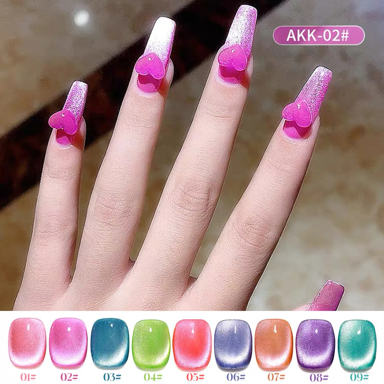 1PC 2025 Neon Cat Eye Gel Polish - 9 Candy Colors with Brightening Effect for Spring Summer Nails Salon & DIY
1PC 2025 Neon Cat Eye Gel Polish - 9 Candy Colors with Brightening Effect for Spring Summer Nails Salon & DIY