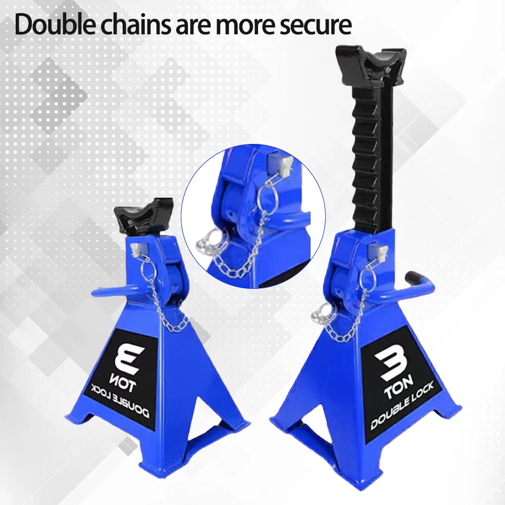 2 шт. подставки для домкрата, 3 тонны (6600 фунтов), регулируемые с двойной фиксацией, усиленная безопасная подставка для автомобильного домкрата для грузовиков, домашнего гаража
2 шт. подставки для домкрата, 3 тонны (6600 фунтов), регулируемые с двойной фиксацией, усиленная безопасная подставка для автомобильного домкрата для грузовиков, домашнего гаража