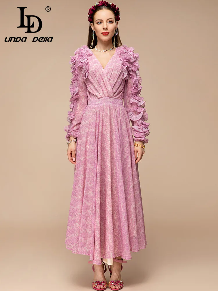 LD LINDA DELLA New 2023 Summer Fashion Women Party Elegant Long Dress Deep Ruffle Long Sleeve Ruched Slim Floral Print Dresses
LD LINDA DELLA New 2023 Summer Fashion Women Party Elegant Long Dress Deep Ruffle Long Sleeve Ruched Slim Floral Print Dresses