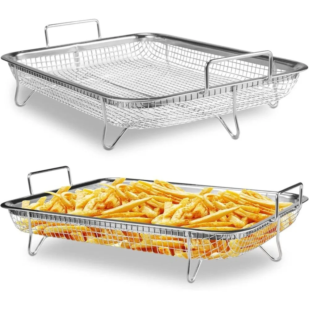 2pc Air Fryer Basket For Oven Stainless Steel Grill Basket Non-stick Basket 6 Ft
2pc Air Fryer Basket For Oven Stainless Steel Grill Basket Non-stick Basket 6 Ft