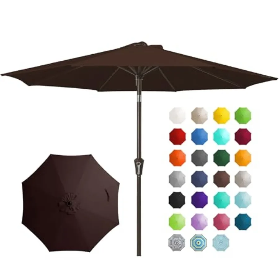 9FT Outdoor Patio Umbrella Outdoor Table Umbrella with Push Button Tilt and Crank, Market Umbrella 8 Sturdy Ribs UV Protection
9FT Outdoor Patio Umbrella Outdoor Table Umbrella with Push Button Tilt and Crank, Market Umbrella 8 Sturdy Ribs UV Protection