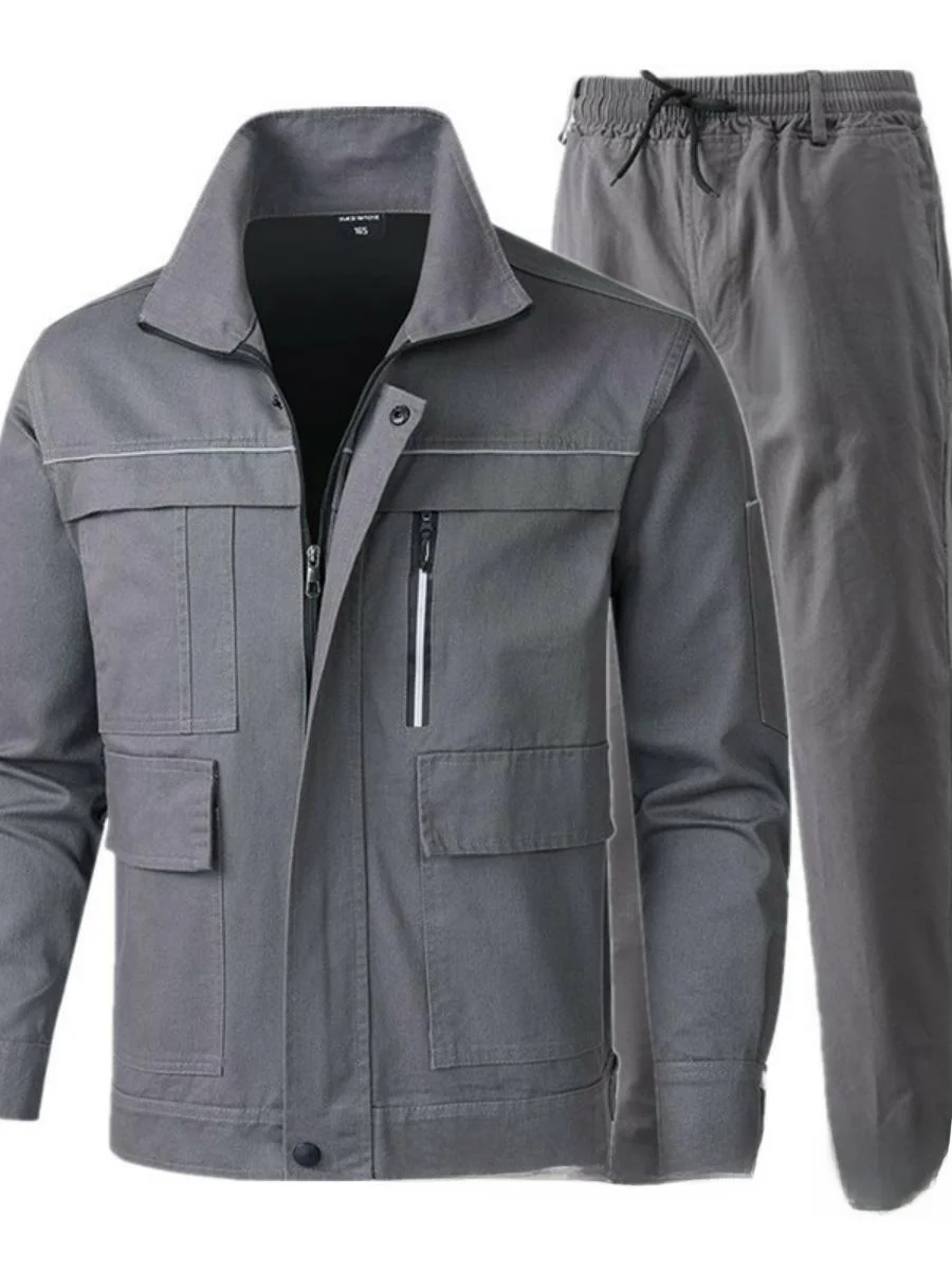 Thiened Long Sve Work orm Set for Men Wear Resistant Labor Protection Overalls Cotton Mixed Fabric Workwear
Thiened Long Sve Work orm Set for Men Wear Resistant Labor Protection Overalls Cotton Mixed Fabric Workwear