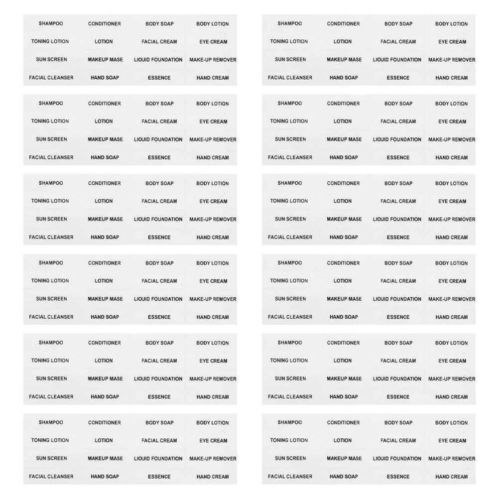 12 Sheets Waterproof Travel Bottle Labels PVC Self-adhesive Stickers for Shampoo Lotion Cream Dispensing Bottles Storage Bin
12 Sheets Waterproof Travel Bottle Labels PVC Self-adhesive Stickers for Shampoo Lotion Cream Dispensing Bottles Storage Bin