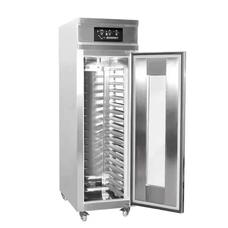 18 Trays Single Door Bread Fermentation Tank Proofer Fermenting Equipment Fermenter Stainless Steel Bakery Bread Making Machine
18 Trays Single Door Bread Fermentation Tank Proofer Fermenting Equipment Fermenter Stainless Steel Bakery Bread Making Machine