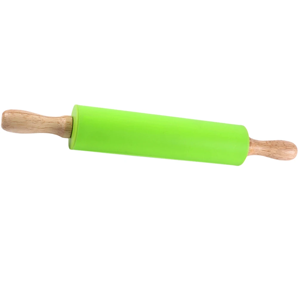 Silicone Wooden Rolling Pin Practical Non Sticky Strong Corrosion Resistance Smooth Edge Round Kitchen Tool Pastry Dough
Silicone Wooden Rolling Pin Practical Non Sticky Strong Corrosion Resistance Smooth Edge Round Kitchen Tool Pastry Dough