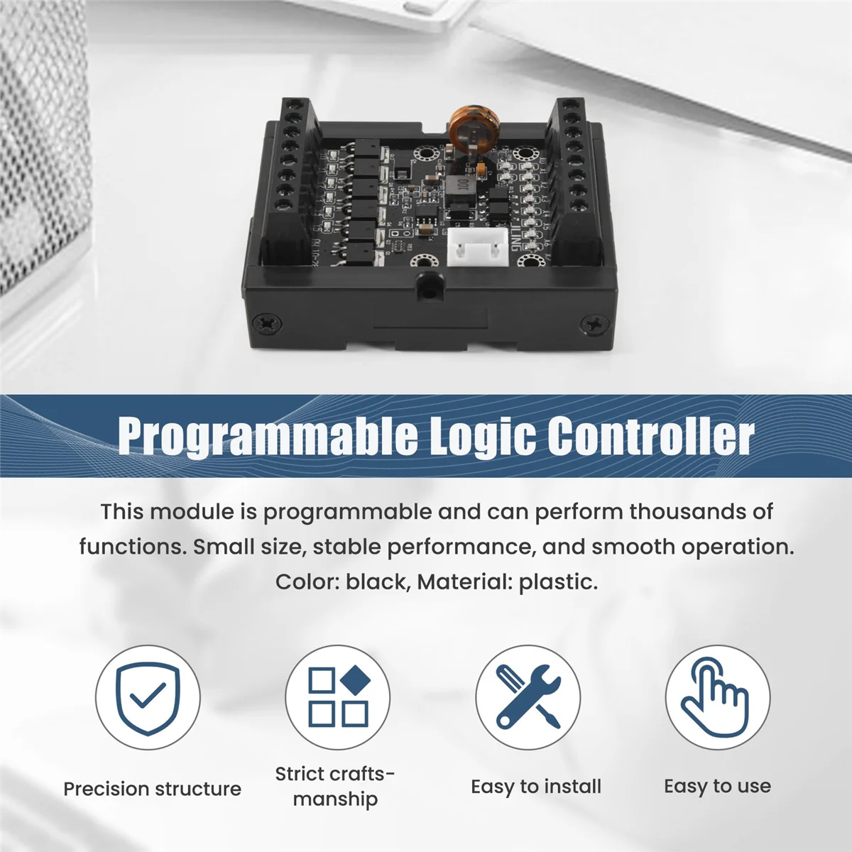 PLC Programmable Logic Controller DC 10-28V PLC Regulator FX1N-14MT Industrial Control Board Programmable Logic Controller SSQ
PLC Programmable Logic Controller DC 10-28V PLC Regulator FX1N-14MT Industrial Control Board Programmable Logic Controller SSQ