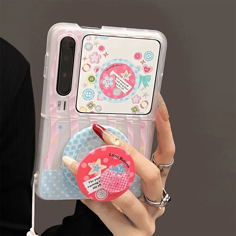 Kawaii Pink Clear Magnetic Case For Samsung Z Flip 7 6 5 / Xiaomi Mix Flip / Oppo N3 Flip Cute Tomato Button Stand & Wrist Chain
Kawaii Pink Clear Magnetic Case For Samsung Z Flip 7 6 5 / Xiaomi Mix Flip / Oppo N3 Flip Cute Tomato Button Stand & Wrist Chain