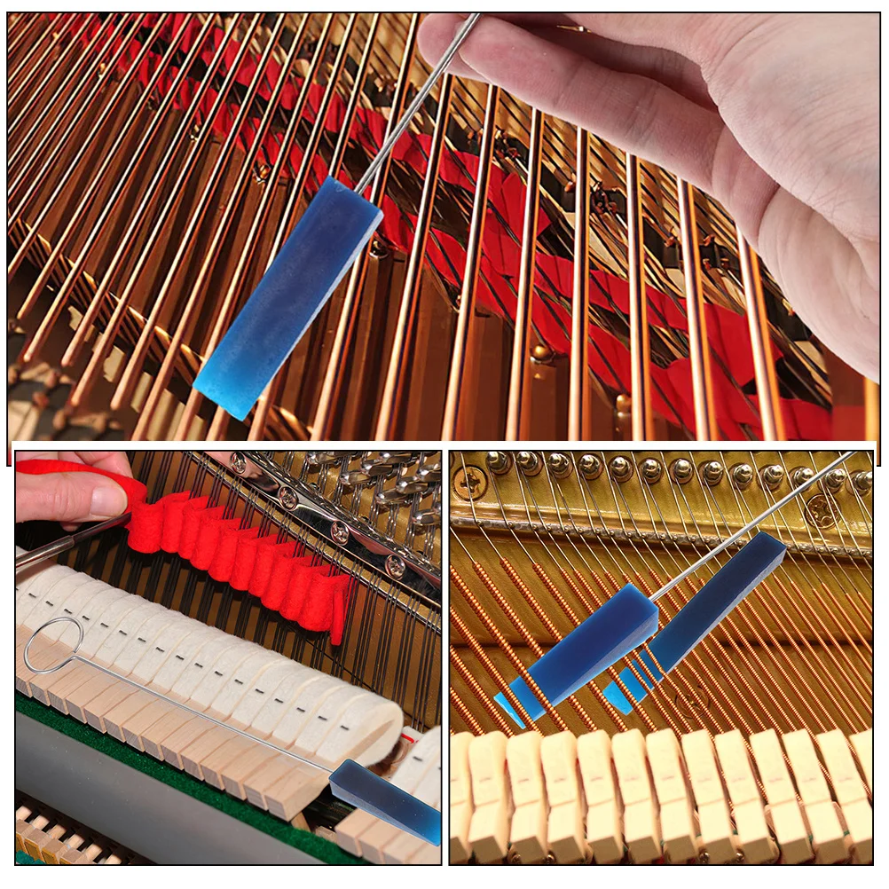 6Pcs Piano Tuning Mute Kit Rubber Metal Damper Blocks for Piano Repair DIY Tuning Tools Set Damper Blocks Tune Repair Tools