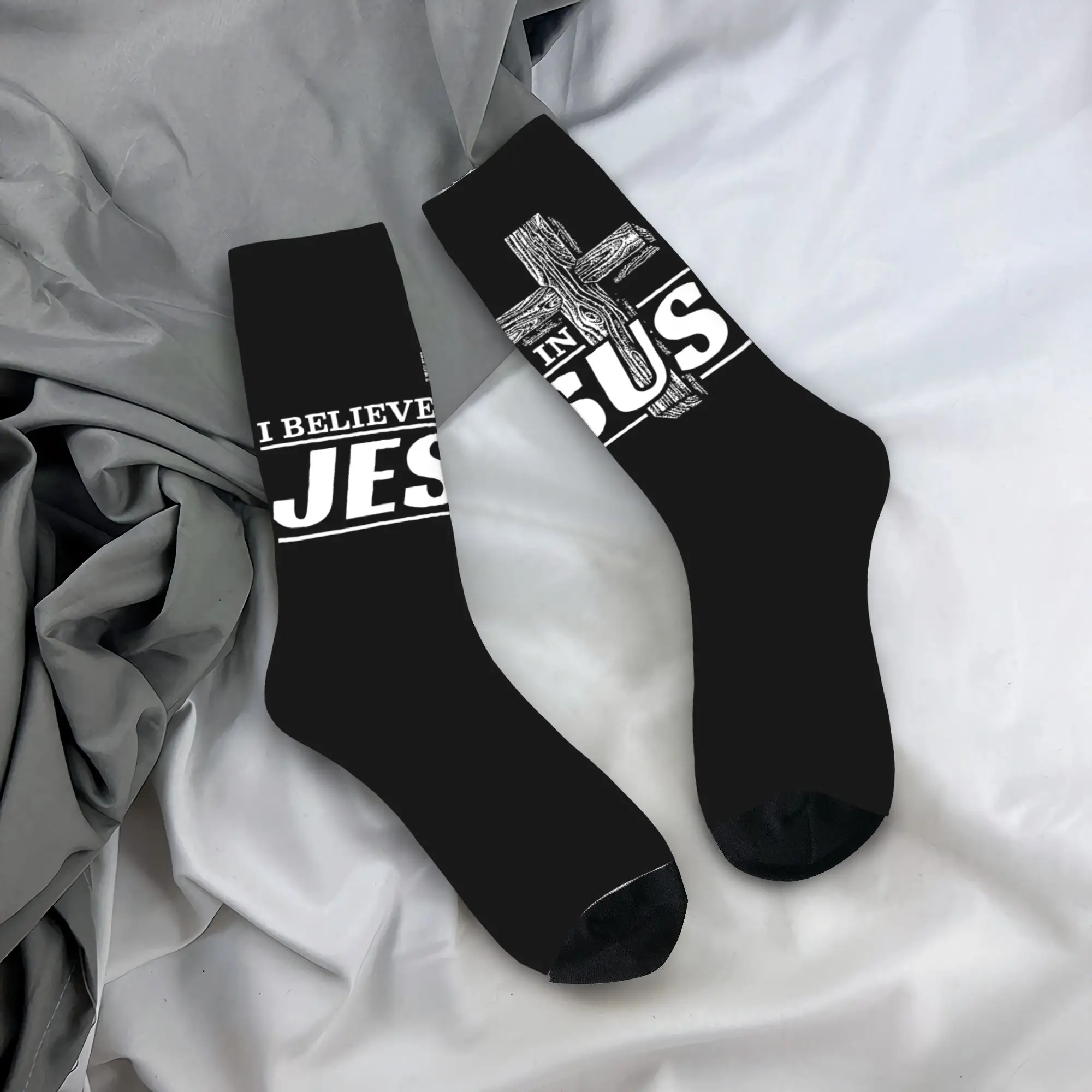Custom Cool Mens I Believe In Jesus Christ Dress Socks Unisex Warm Comfortable 3D Print Cristianity Faith Crew Socks
Custom Cool Mens I Believe In Jesus Christ Dress Socks Unisex Warm Comfortable 3D Print Cristianity Faith Crew Socks