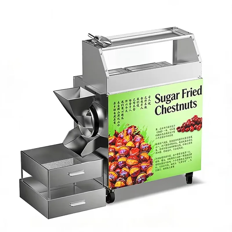 Commercial Electric Nut Roaster Stainless Steel Chestnut Roasting Machine For Street Vending Roasted Melon Seeds Peanuts
Commercial Electric Nut Roaster Stainless Steel Chestnut Roasting Machine For Street Vending Roasted Melon Seeds Peanuts