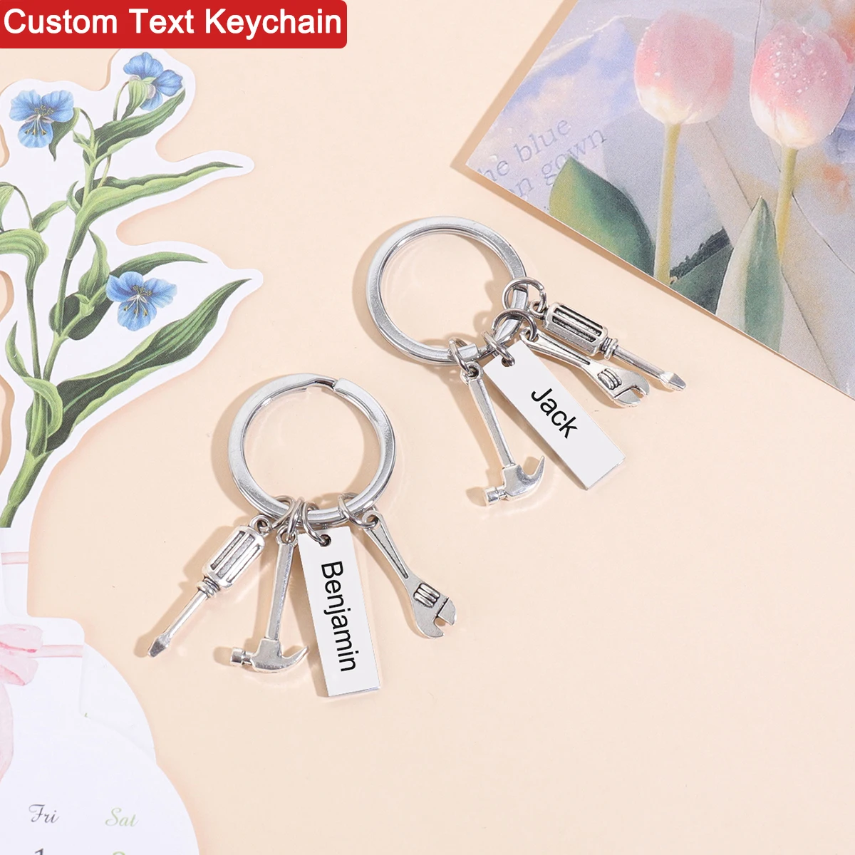 Metal Custom Text Keychain Anti-lost Customized Name Key Chain Laser Engraving Father's Day Gift Personalized Text Key Ring
Metal Custom Text Keychain Anti-lost Customized Name Key Chain Laser Engraving Father's Day Gift Personalized Text Key Ring