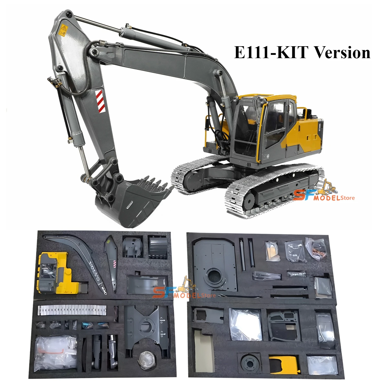 Double E E111 Excavator KIT Version 1/14 Hydraulic Remote Control Excavator Metal Model Parts Version EC160E Excavator Model Toy
Double E E111 Excavator KIT Version 1/14 Hydraulic Remote Control Excavator Metal Model Parts Version EC160E Excavator Model Toy
