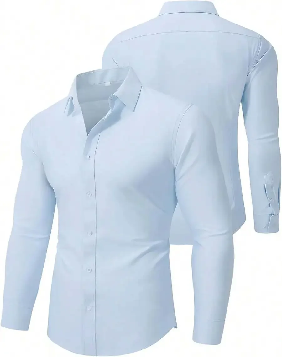 Mens Slim Fit Stretch Stain Resistant Wrinkle Free Long Sleeve Formal Business Shirt
Mens Slim Fit Stretch Stain Resistant Wrinkle Free Long Sleeve Formal Business Shirt