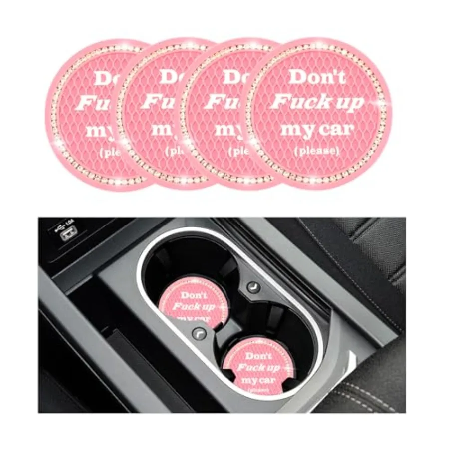 Bling Car Cup Coaster, 2.75 Inch Anti-Slip Cup Holder Insert Coasters, Universal Crystal Rhinestone Auto Drink Car Cup Mat, Int
Bling Car Cup Coaster, 2.75 Inch Anti-Slip Cup Holder Insert Coasters, Universal Crystal Rhinestone Auto Drink Car Cup Mat, Int