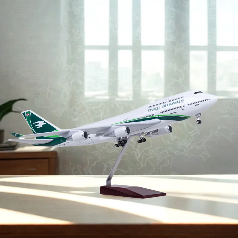 1/150 Scale Airplane Model Toys Kit B747 Iraqi Airways 47cm Diecast Resin Aircraft With LED Lights And Wheels For Aviation
1/150 Scale Airplane Model Toys Kit B747 Iraqi Airways 47cm Diecast Resin Aircraft With LED Lights And Wheels For Aviation