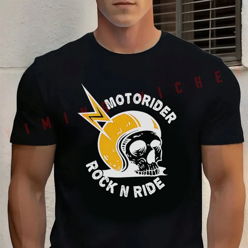 Men's Summer Cotton T-shirt Motorider Rock N Ride – Cooler Helm Classic T Shirt Short Sleeved Casual Basic O-Neck Unisex Tops
Men's Summer Cotton T-shirt Motorider Rock N Ride – Cooler Helm Classic T Shirt Short Sleeved Casual Basic O-Neck Unisex Tops