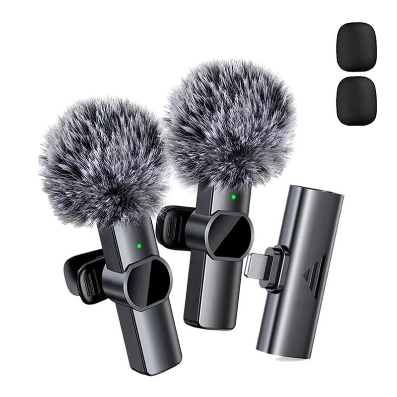 B37B-K3pro Wireless Collar Microphone One To Two Mini Recording Noise Reduction Microphone Apple Interface
B37B-K3pro Wireless Collar Microphone One To Two Mini Recording Noise Reduction Microphone Apple Interface