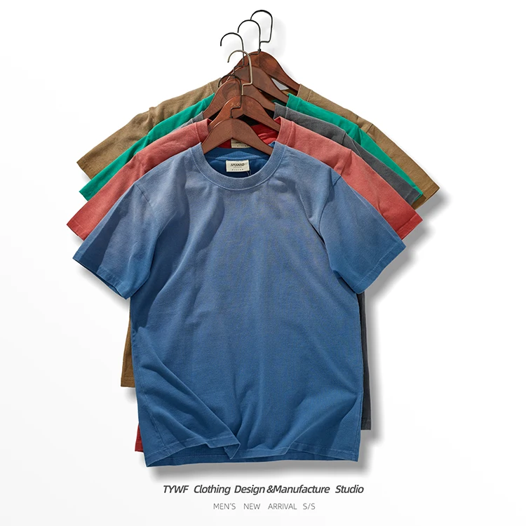 Summer New American Retro Short-sleeved O-neck Gradient T-shirt Men's Fashion Simple 100% Cotton Washed Casual Sport Tops
Summer New American Retro Short-sleeved O-neck Gradient T-shirt Men's Fashion Simple 100% Cotton Washed Casual Sport Tops