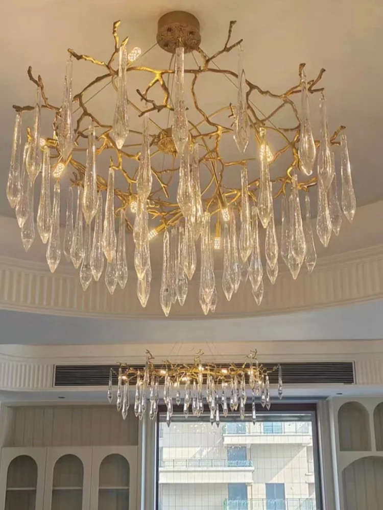 Light Luxury Modern Crystal Branch Drip Chandelier Designer Art Hotel Living Room Dining Room Creative Lighting Fixtures
Light Luxury Modern Crystal Branch Drip Chandelier Designer Art Hotel Living Room Dining Room Creative Lighting Fixtures
