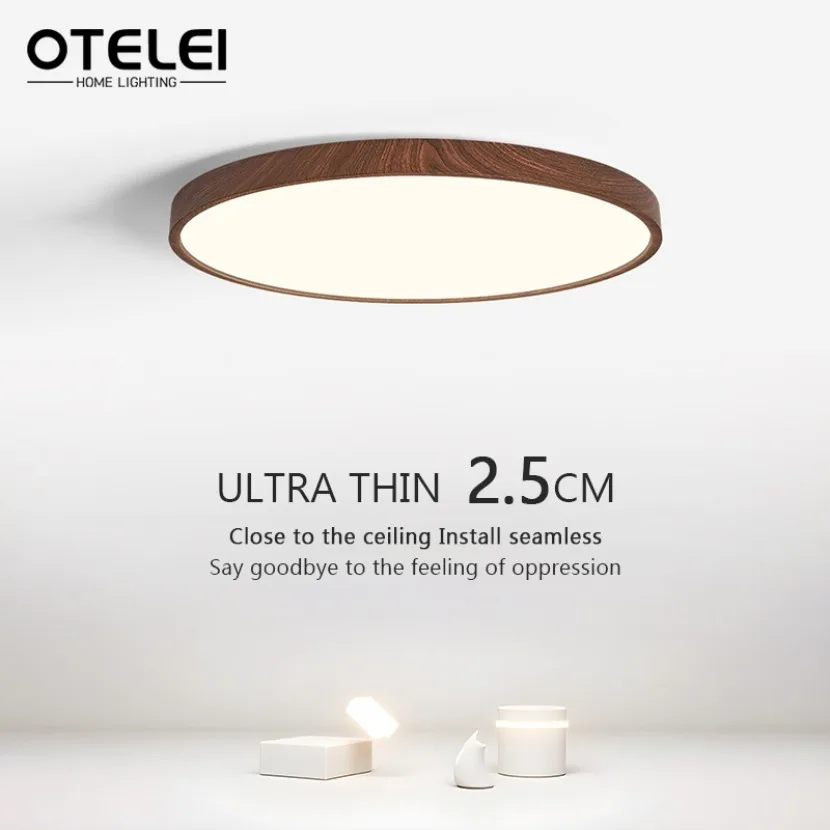 Modern LED Ceiling Light Circular Ultrathin Wood Grain Walnut Decorative Light Indoor Bedroom Living Room Dining Room Home Light
Modern LED Ceiling Light Circular Ultrathin Wood Grain Walnut Decorative Light Indoor Bedroom Living Room Dining Room Home Light