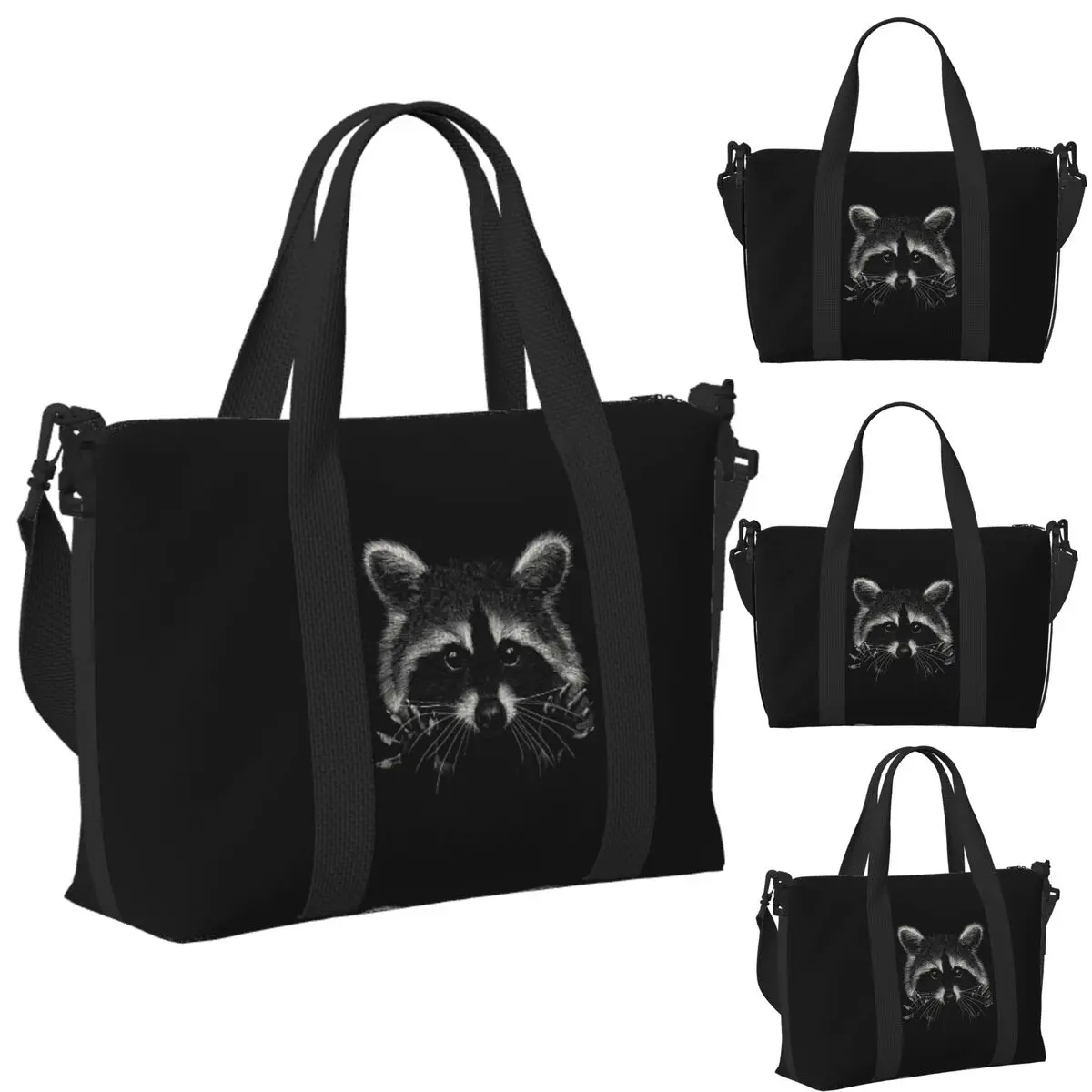 Custom Racoon Beach Travel Bag Large Capacity Tote Bags for Gym Yoga Women Shopping Duffle Shoulder Bag
Custom Racoon Beach Travel Bag Large Capacity Tote Bags for Gym Yoga Women Shopping Duffle Shoulder Bag