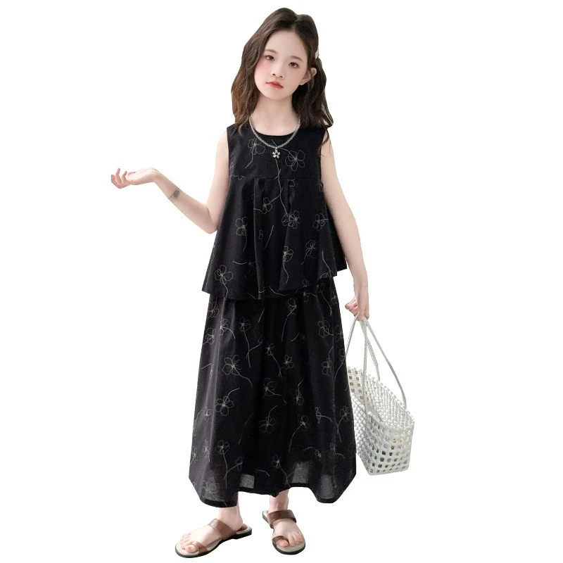 Girls' Summer Two-Piece Set 2026 New, Casual Long Skirt Outfit for Big Kids Breathable Daily Wear
Girls' Summer Two-Piece Set 2026 New, Casual Long Skirt Outfit for Big Kids Breathable Daily Wear