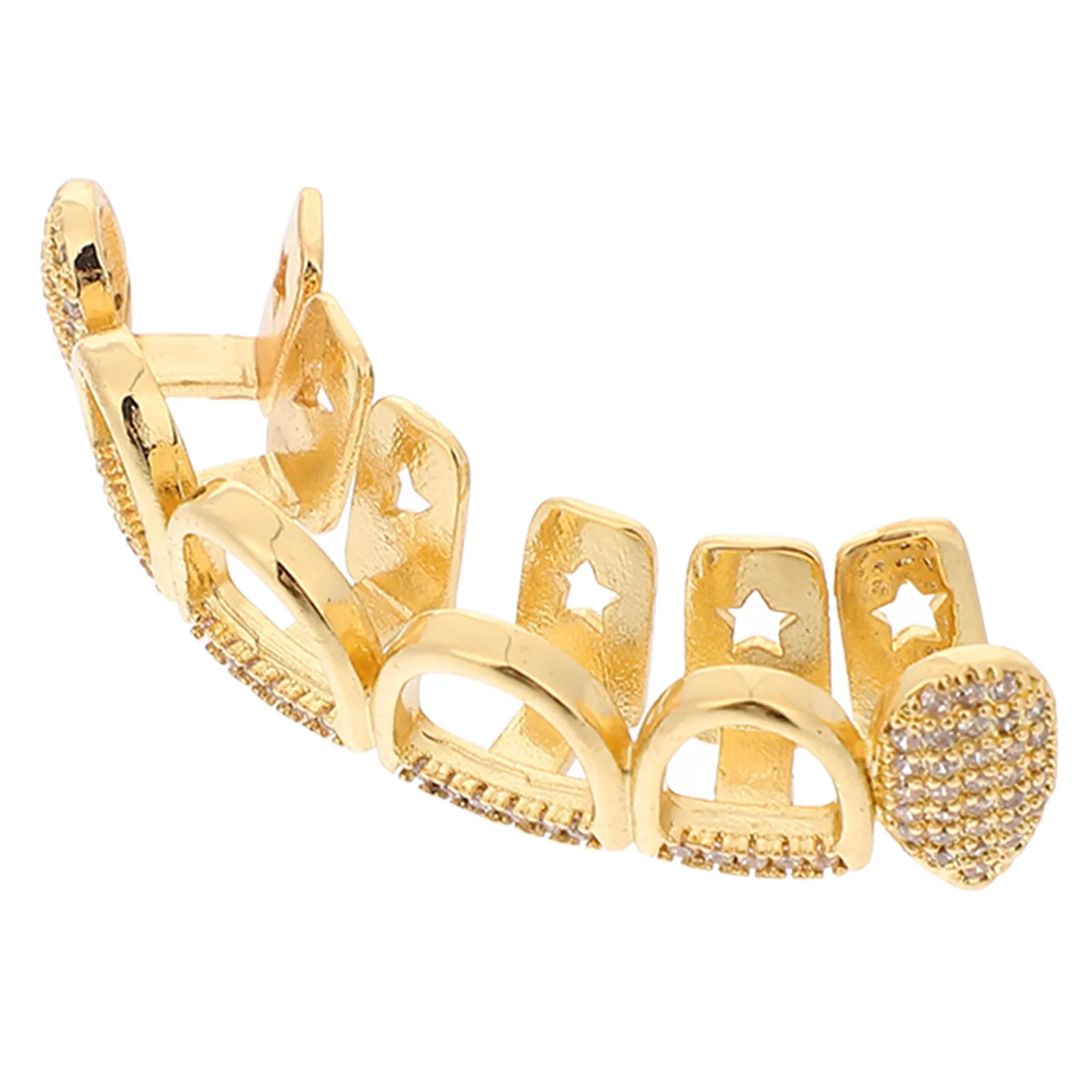 1Set Gold Teeth Grill Fang Design Halloween Fake Tooth Crown Rapper Teeth Jewelry Party Mouth Grill
1Set Gold Teeth Grill Fang Design Halloween Fake Tooth Crown Rapper Teeth Jewelry Party Mouth Grill