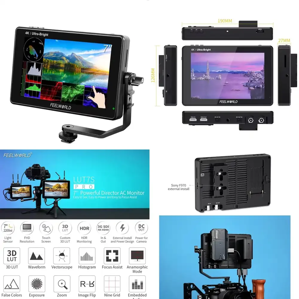 For Feelworld Lut7s Pro 7 Inch 2200nits 3d Lut Touch Screen Dslr Camera Field Director Ac 4k Input Output For Gimbal
For Feelworld Lut7s Pro 7 Inch 2200nits 3d Lut Touch Screen Dslr Camera Field Director Ac 4k Input Output For Gimbal