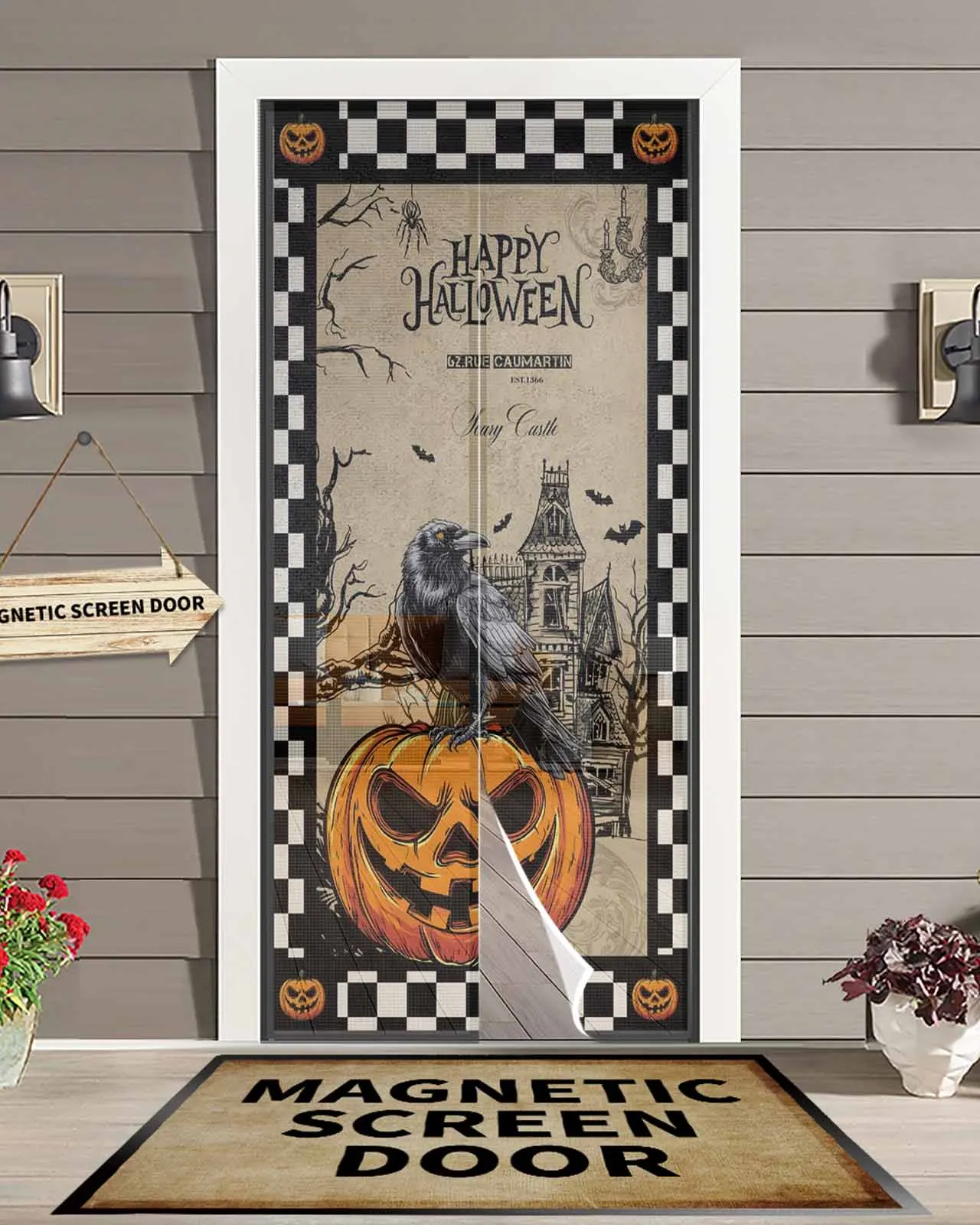 Halloween Haunted House Crow Magnetic Door Curtain Living Room Bedroom Home Anti-mosquito Screen Door Curtain
Halloween Haunted House Crow Magnetic Door Curtain Living Room Bedroom Home Anti-mosquito Screen Door Curtain