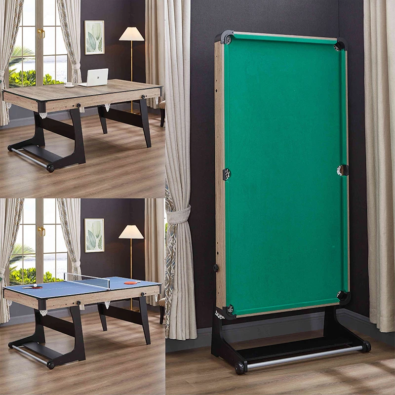 Latest 5/6FT 3-in-1 Foldable Billiard Table with Wheels, for Kids & Adults
Latest 5/6FT 3-in-1 Foldable Billiard Table with Wheels, for Kids & Adults