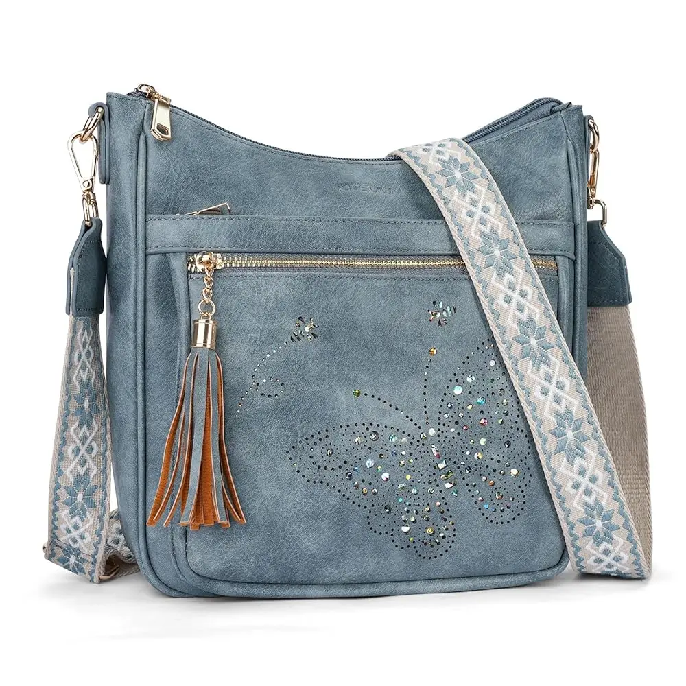 Medium Crossbody Bags for Women Trendy, Women's Butterfly Shoulder Handbags with Tassel
Medium Crossbody Bags for Women Trendy, Women's Butterfly Shoulder Handbags with Tassel