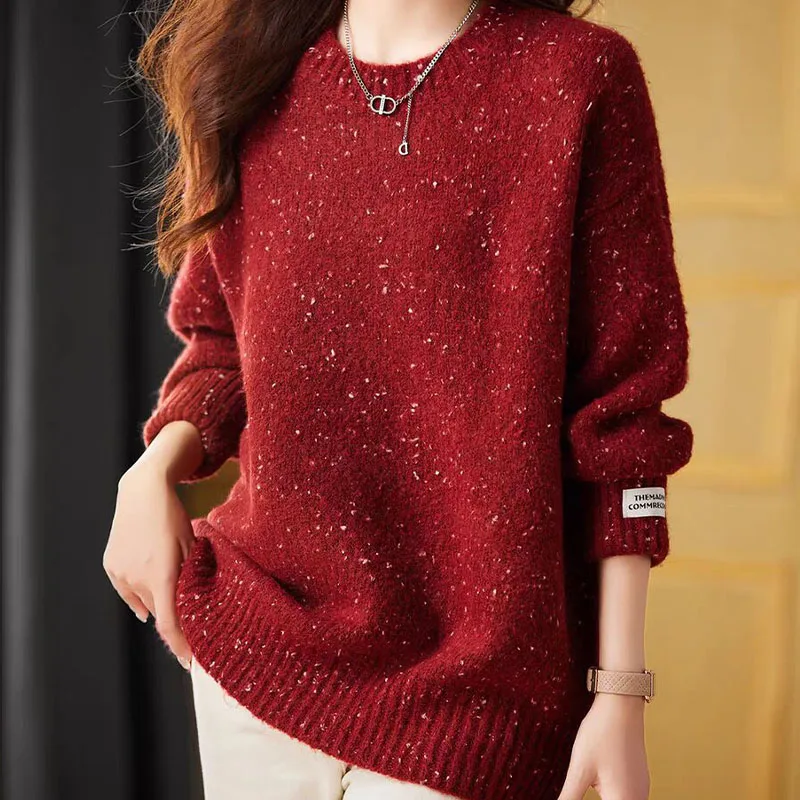 Autumn Winter Fashion Chic O-neck Thick Sweaters Women's Vintage Elegant Knitted Pullovers Loose Warm Solid Commute Tops
Autumn Winter Fashion Chic O-neck Thick Sweaters Women's Vintage Elegant Knitted Pullovers Loose Warm Solid Commute Tops