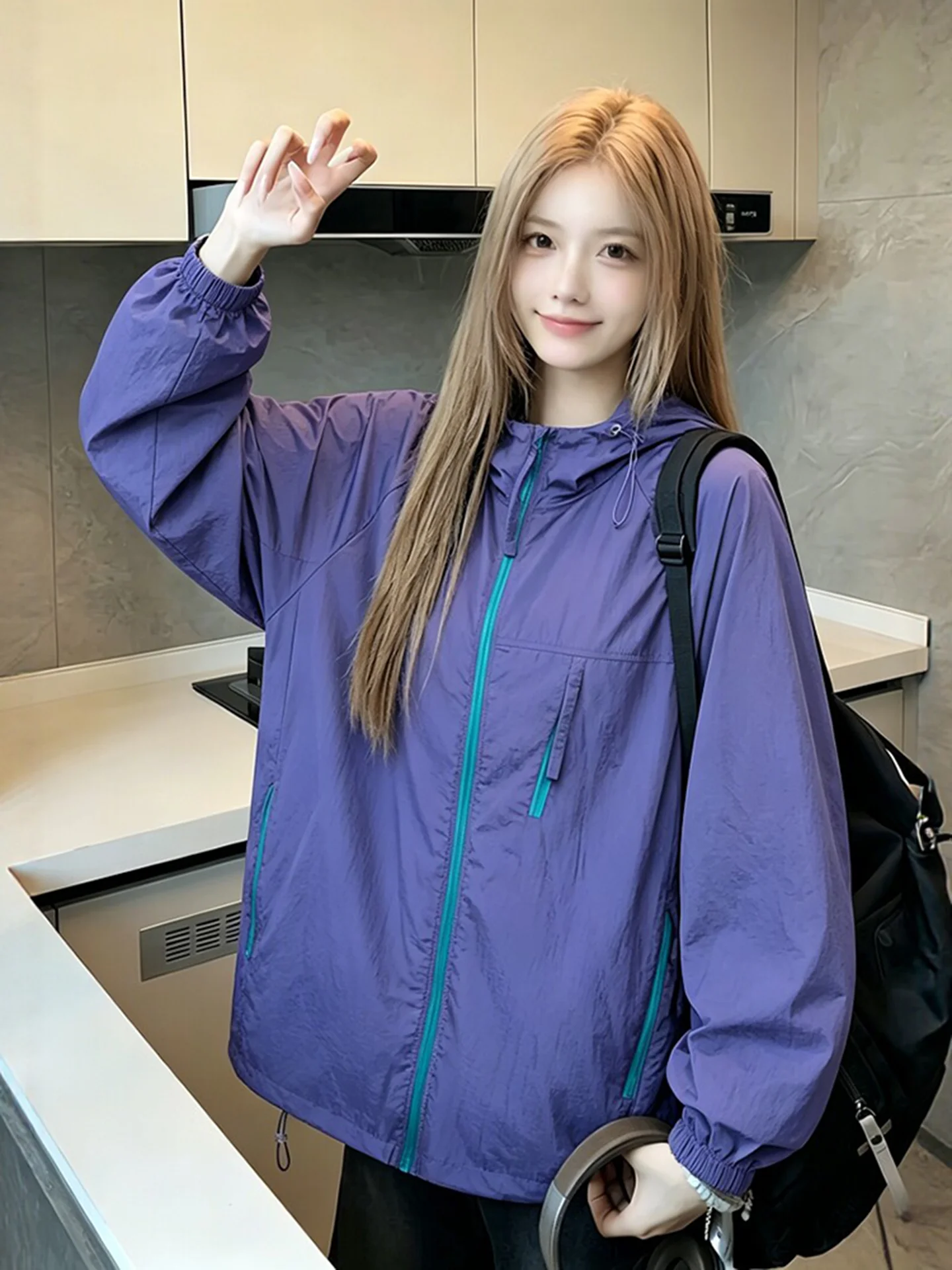 Dopamine Purple UPF50 Sun Protection Clothing Thin Outdoor Quick Dry Women's Jacket Summer Fashionable Anti-Uv Windbreaker
Dopamine Purple UPF50 Sun Protection Clothing Thin Outdoor Quick Dry Women's Jacket Summer Fashionable Anti-Uv Windbreaker