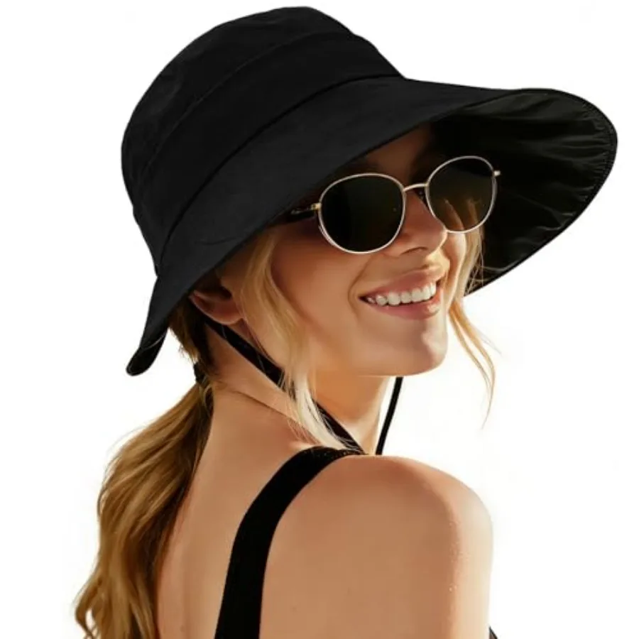 Pleneal Sun Hats for Women, UV Protection Wide Brim Ponytail Beach Hat Travel Packable Breathable Sun Hats UPF50+
Pleneal Sun Hats for Women, UV Protection Wide Brim Ponytail Beach Hat Travel Packable Breathable Sun Hats UPF50+