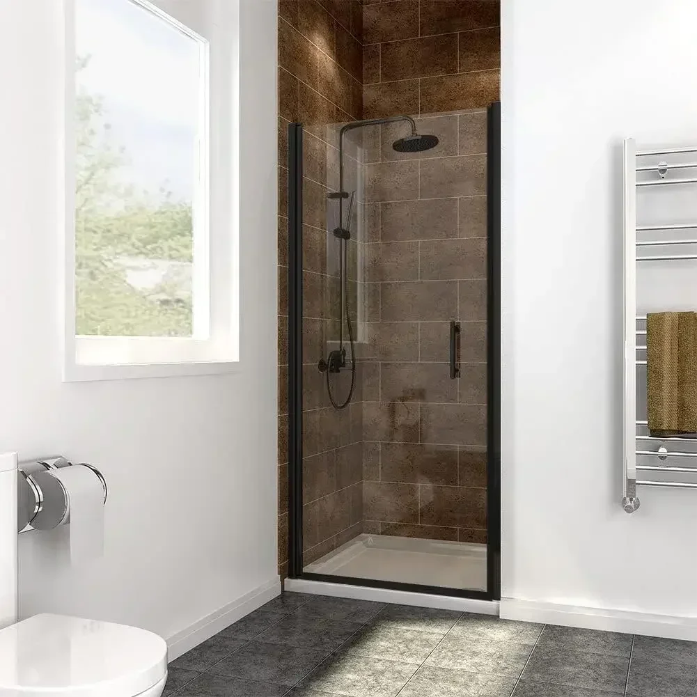 Adjustable 31.5-33 in. W x 72 in. H Frameless Pivot Shower Door, Matte Black Hardware Finish, Certified Clear Tempered Glass Sho
Adjustable 31.5-33 in. W x 72 in. H Frameless Pivot Shower Door, Matte Black Hardware Finish, Certified Clear Tempered Glass Sho